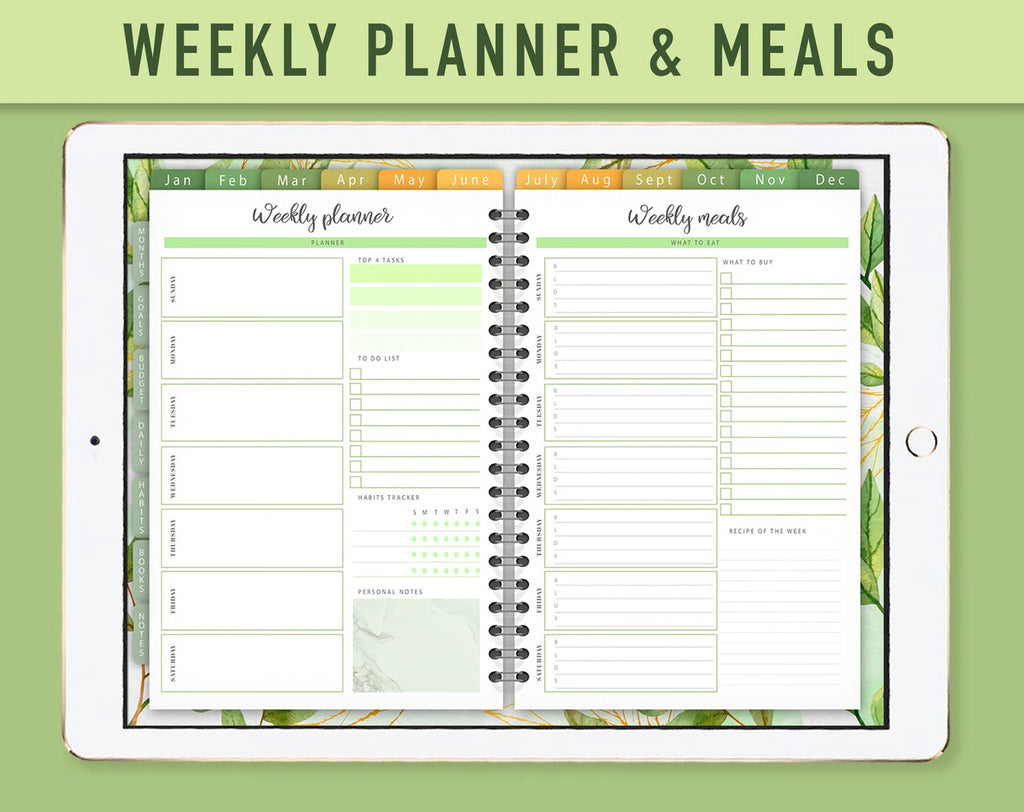 Digital Planner Goodnotes - Green