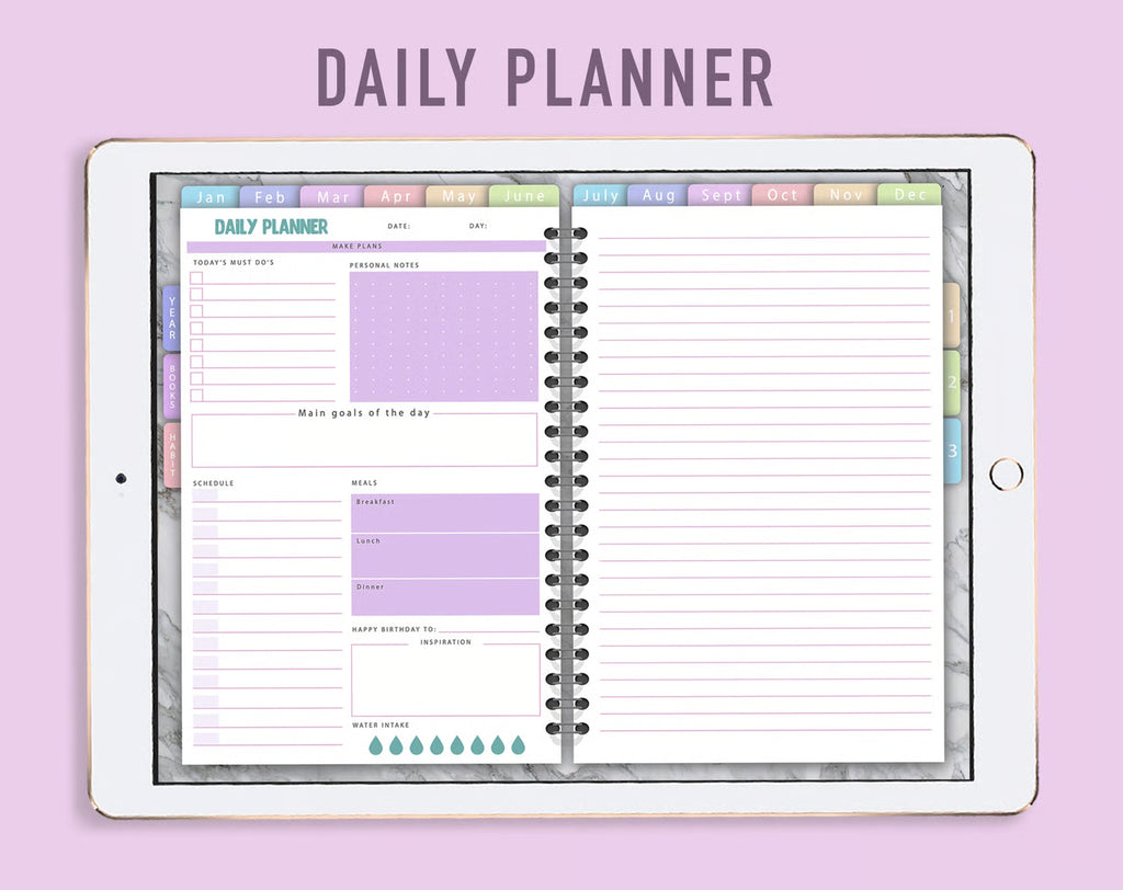 Undated Digital Planner - Purple
